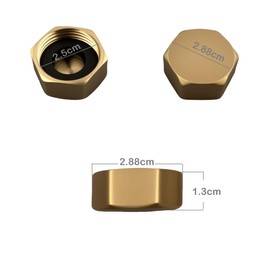 EFGTEK 4 Pack Inner Diameter 2.5 cm Garden Brass Hose Cap,Brass Washing Machine Blanking Nut & Washer Connectors with Washers,Female Watering Fittings