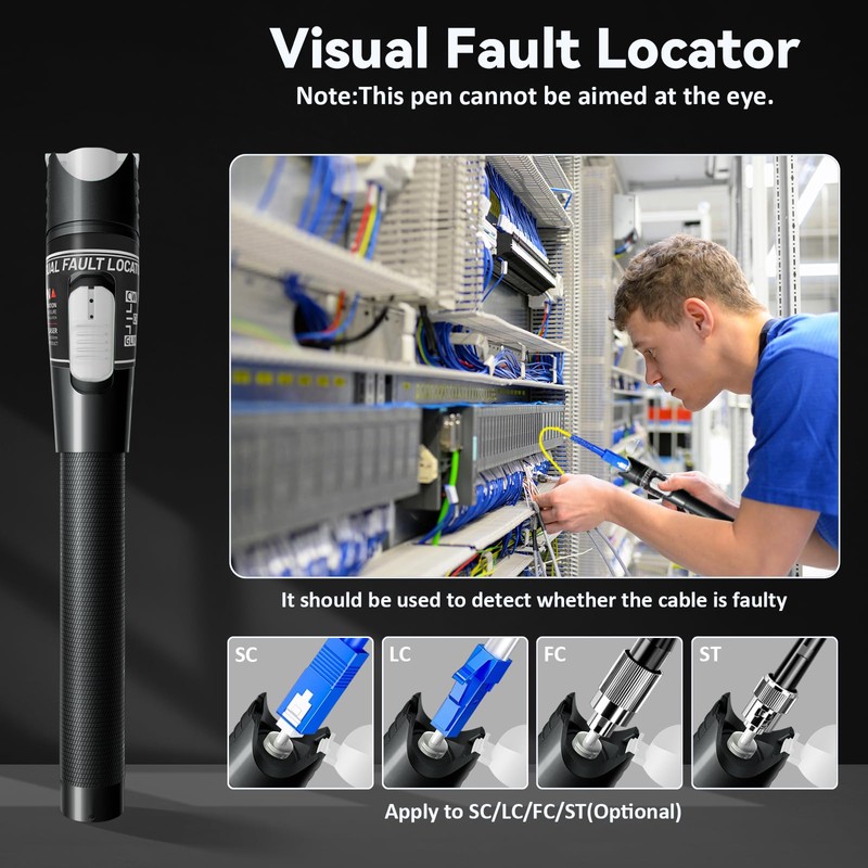CHunreegow Visual Fault Locator - 80KM High-Power VFL Fiber Optic