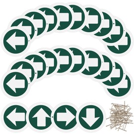 Amylove 36 Piece Trail Markers Bright Reflective Trail Markers Green Bright Trail Signs Trail Marking Reflectors for Hiking Hunting Camping Backpacking Walking Driveway Office New Place, Easy to Mount