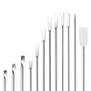 12Pcs Laboratory Spatula 304 Stainless Steel Multifunctional Sampling Scoop Experiment