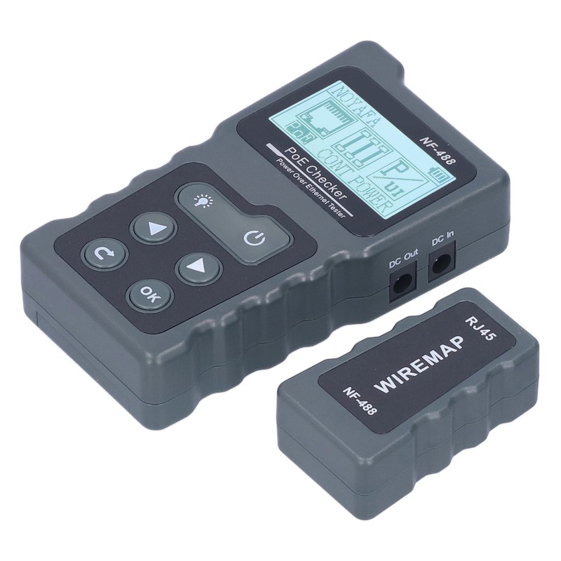 NF‑488 LCD Ethernet POE Tester Automatic Identification POE Detector Checker