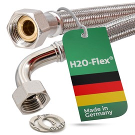 'Reinforced Hose 1/2 "x 1/2ÜM 90 ° Bend, DN13 Flexible Hose For Sanitary with Trinkwasserzu. 30 cm – 2 m