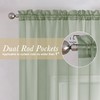 Lecloud Short Sheer Curtains 54 Inches Length 2 Panels, Light