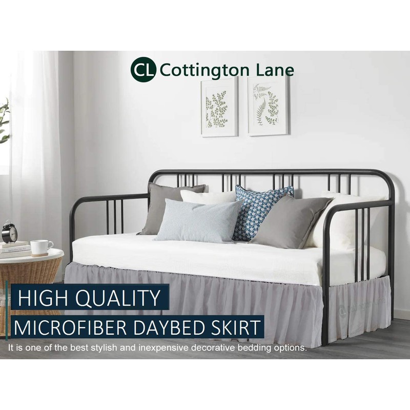 Daybed Skirt with Split Corners Twin - Daybed Dust Ruffle
