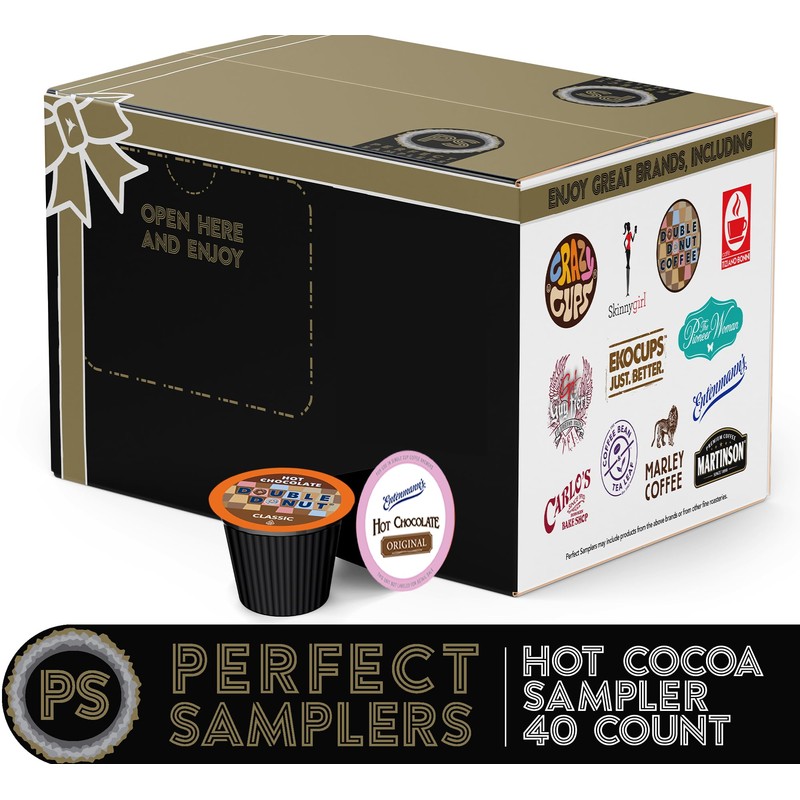 Perfect Samplers Hot Chocolate Pods, Hot Cocoa Single Serve Cups