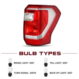 JSBOYAT Tail Light Assembly Replacement for 2018-2021 Ford Expedition OE Rear Taillight Brake Tail Lamp (Right Passenger Side)