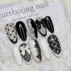 Mesh lace handmade nail tips - Square M / 망사
