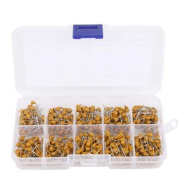 Fdit 10 Type Values 500 Piece Ceramic Capacitor Assortment Kit, 0.1uf 0.15uf 0.22uf 0.33uf 0.47uf 0.68uf 1uf 2.2uf 4.7uf 10uf each 50 Multilayer Ceramic Chip Capacitor Set