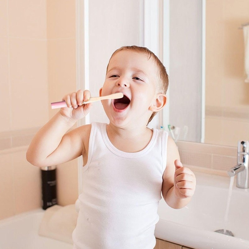 8 Pieces Wooden Handle Toothbrushes, Children's Toothbrushes, Simple Toothbrushes, Tooth