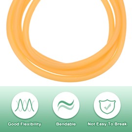 M METERXITY Natural Latex Rubber Tubing, 1/8" [3mm] ID x 5/16" [8mm] OD 7ft Length Latex Hose Tube for Home/Laboratory/Sporting, Highly Elastic Band Tubes [Yellow]