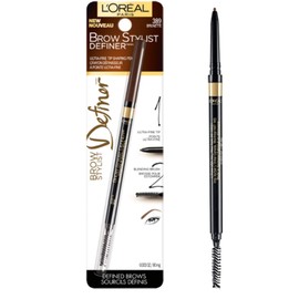L'Oréal Paris Makeup Brow Stylist Definer Waterproof Eyebrow Pencil, Ultra-Fine Mechanical & Retractable Brow Pencil, Draws Tiny Brow Hairs & Fills in Sparse Areas & Gaps, Brunette, 0.003 oz.