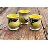 Ceramic Limoncello Cup, Handmade Yellow and Cream Lemon Shot Glass