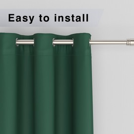 Blackout Tier Curtains Room Darkening Kitchen Dark Green Tiers 24 inch Length Thermal Insulated Small Short Bathroom Window Treatment Set 2 Panels Grommet Top 34"x24"