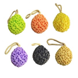 OATIPHO 3Pcs Natural Honeycomb Bath Sponge Set Yellow Exfoliating Shower Brush for Adult Cleansing Safe Chemical Hydrophilic Scrubber for Gentle Massaging and Bathing