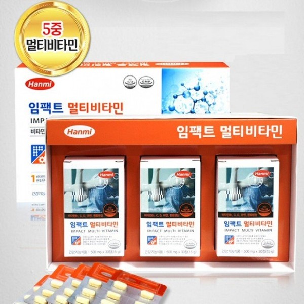 Body care nutritional supplement Pantothenic acid-containing product Impact Multivitamin 3 months supply 30 tablets x 3 boxes Daily nutritional supplement / 몸관리 영양제 판토텐산함유제품  임팩트멀티비타민 3개월분 30정x3박스 하루영양제
