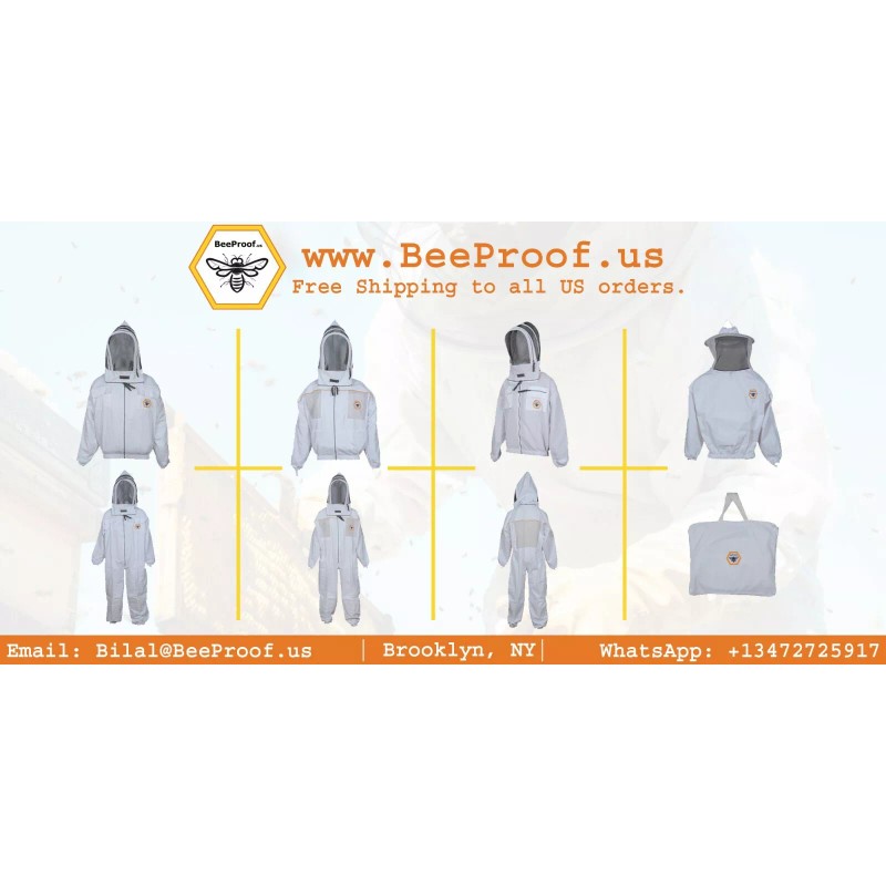Beekeeper Ultra Ventilated 3 layer mesh Beekeeping Jacket Bee Hat