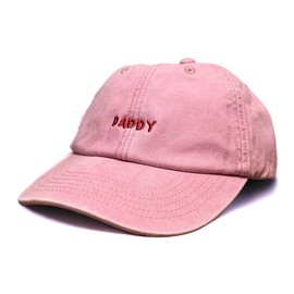 Vivian Flytrap Unisex Daddy Washed Embroidered Dad Baseball Cap - Pink