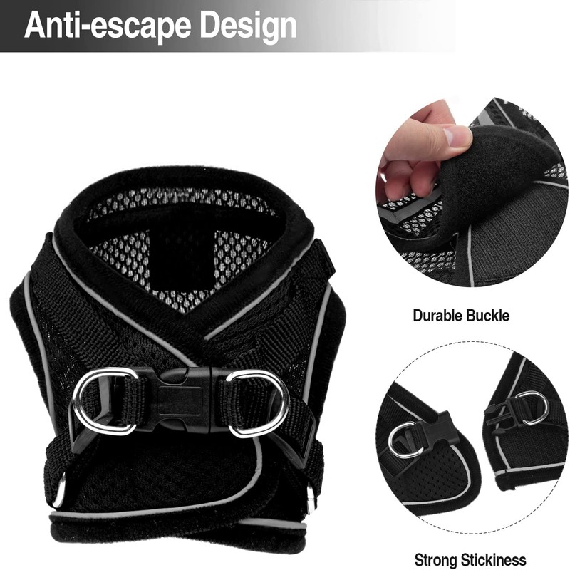 Adjustable Cat Harness, Escape Proof, Adjustable Cat Harness with Lead,