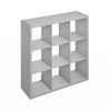 Furinno Simple Cube Storage Organizer, 9-Cube Display Shelf, Open Back