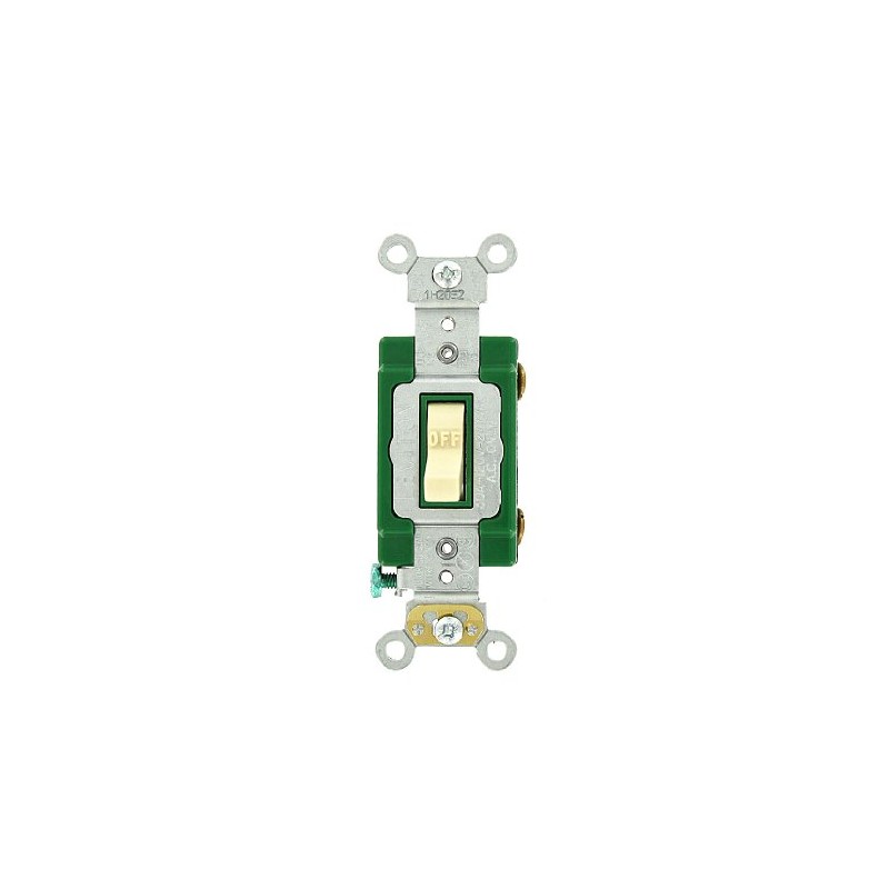 Leviton 30 Amp, 120/277 Volt, Toggle Single-Pole AC Quiet Switch,