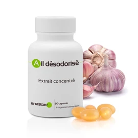 DESODORATED GARLIC * 60 CAPSULES * Concentrated extract of deodorised garlic in a ratio of 100:1 (= 2 g fresh garlic)