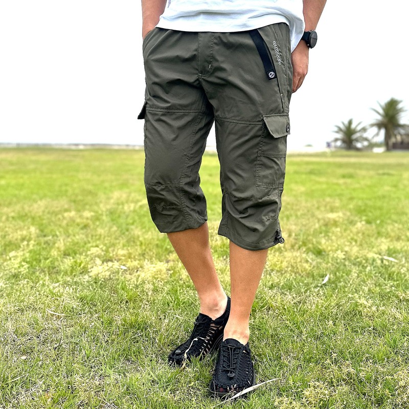 OUTDOOR PRODUCTS Men's Cropped Cropped Pants, 3/4 Length, Absorbent, Quick