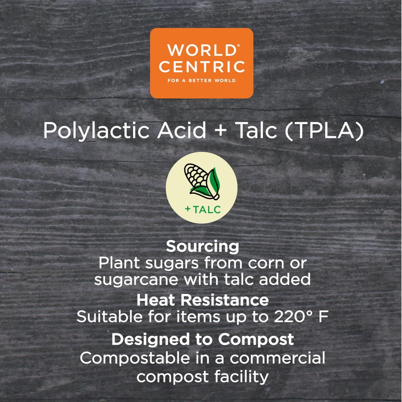 World Centric 6.3" Compostable Forks - Case of 1000 -