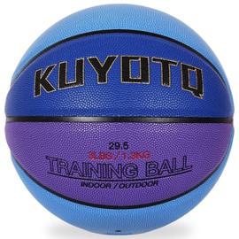 KUYOTQ 3lbs 29.5" Weighted Basketball Size 7 Composite Indoor Outdoor Heavy Trainer Basketball for Improving Ball Handling Dribbling Passing and Rebounding Skill (Deflated)
