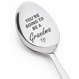 RFTWXHPN Baby Pregnancy Announcement Gifts for Grandma You're Going to Be a Grandma Spoon Gifts for New Grandma Grandmother Gifts Coffee Tea Spoons for Grandma Grandmother to Be Gift