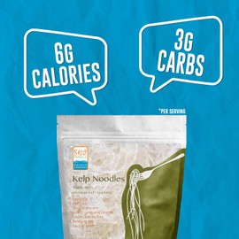 Sea Tangle Kelp Noodles (12oz) - 6 Pack - Low Calorie Asian Noodles for Healthy Noodle Dishes - Gluten Free - Similar to Rice Noodles, Glass Noodles, Pad Thai Noodles, Vermicelli