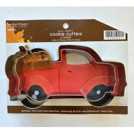 Brother & Sisters 2 Piece Truck With Pumpkin Fall Cookie Cutters Farm Party Thanksgiving Autumn