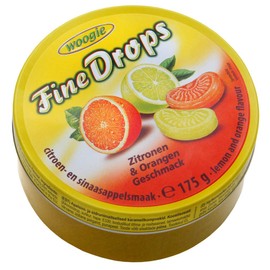 German Sanded Lemon and orange Candies 175g Tin (Zitronen- und Orangengeschmack) (3 pcs)