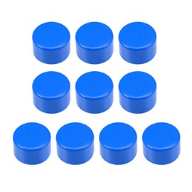 uxcell 40mm Schedule 40 PVC Pipe Cap Fitting, Slip End Caps DWV(Drain Waste Vent) Irrigation Swimming Pool Sound Deadening, Blue 10Pcs