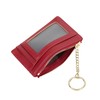 Women's Slim Minimalist Card Holder Coin Changes Purse Keychain Front