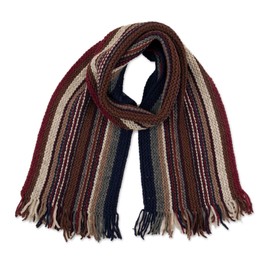 NOVICA Alpaca blend scarf, 'Serene Lands'