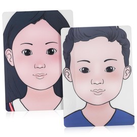 TEHAUX Face Painting Kit Face Paint Practice Board Human Stencils Washable Makeup Practice Board Painting Tool for Boys Girls Paint Stencils