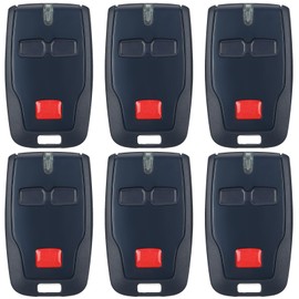 Kingdder 6 Pcs 2 Channel Remote Control Compatible with BFT Mitto B RCB02 R1, 433.92mhz Gate Opener Remote Control Transmitter for All Kinds of Doors, Easy to Program