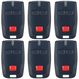 Kingdder 6 Pcs 2 Channel Remote Control Compatible with BFT Mitto B RCB02 R1, 433.92mhz Gate Opener Remote Control Transmitter for All Kinds of Doors, Easy to Program
