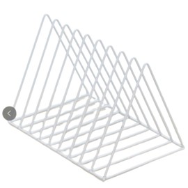 Skywin Record Vinyl Storage Rack Triangle - 2 Pack Vinyl Record Holder Stand Holds Up to 60 Albums - Space Saving Vinyl Rack Lets You Easily Get Albums (White)