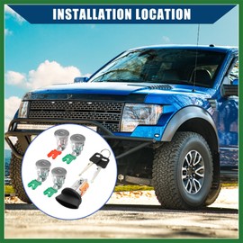 Motoforti Ignition Switch Lock for Ford Econoline Van 1997-2018 / Inner Cylinder Door Lock Cylinder with Keys/Durable / 1 Set Long-lasting