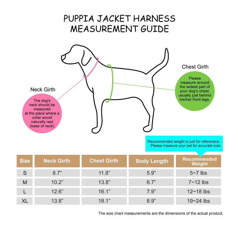 Puppia Jace Jacket Dog Harness Pullover Warm Winter Diamond Pattern