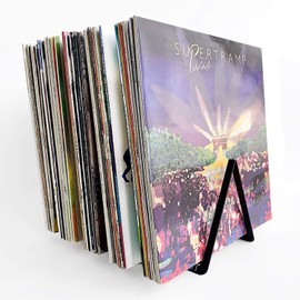 etterr Display Stand, Shelf and Storage for 50 Vinyl Discs (Black)