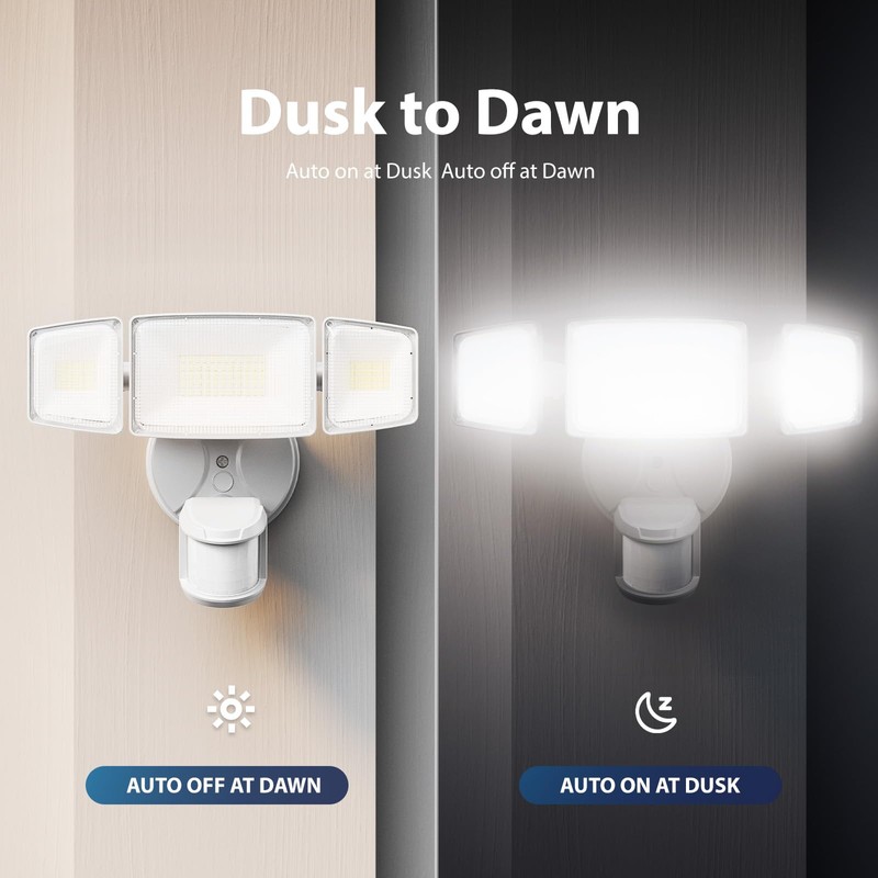 Onforu 75W LED Motion Sensor Outdoor Lights, Dusk to Dawn
