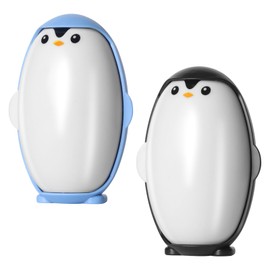 Fusselrolle Wiederverwendbar Abwaschbar,2 Stück Reusable Lint Roller Waschbarer Mini Tierhaarentferner Fusselrolle,Pinguinform Fusselroller Kleidung Lint Roller für Haustier Haar, Reisen, Haus