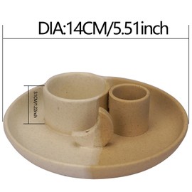 SCENTS HOME 4 in 1 Incense Holder, Ceramic Incense Stick and Palo Santo Holder,Sage Holder for Burning- 5.5" Ceramic Ash Catcher Tray for Meditation and Yoga Room