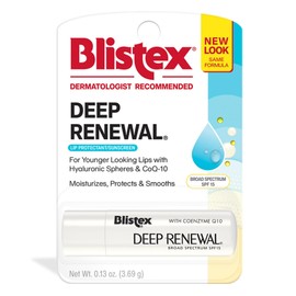 Blistex Deep Renewal Lip Protectant Sunscreen Balm, 0.13 Ounces (3.69g) (Pack of 4)