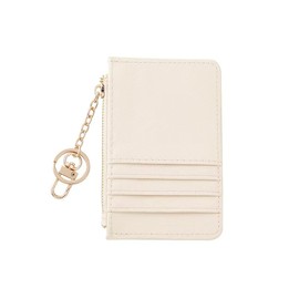 Everwish Creations Saffiano Leather Card Holder with Chain | Slim Card Wallet for Women | Compact Card Holder | Pack of 1