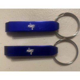 Milagro Lot Of 2 Milagro Tequila Metal Key Chain/Bottle Opener - Metal Blue NEW