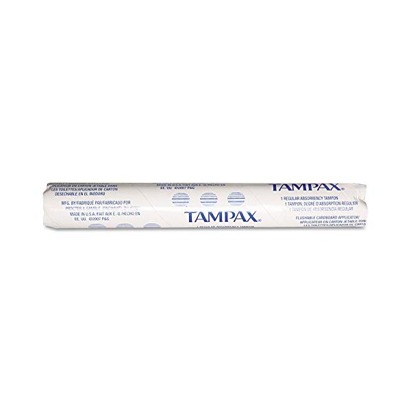 Tampax 10073010025001 Original Regular Absorbency Tampons for Vending Machines (500-Piece/Carton)