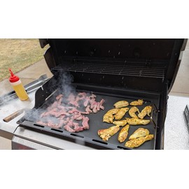 Full Size Griddle with Handles for Kitchen Aid 740-0781 720-0856, Flat Top Grill Insert Replacement for KitchenAid 730-0336D 720-0856V Nexgrill 720-0856 740-0781, Carbon Steel, Non-stick